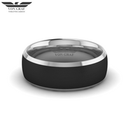 Jet PVD Tungsten Carbide Luxury Fit Ring 8mm