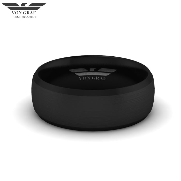 Jet PVD Tungsten Carbide Luxury Fit Ring 8mm