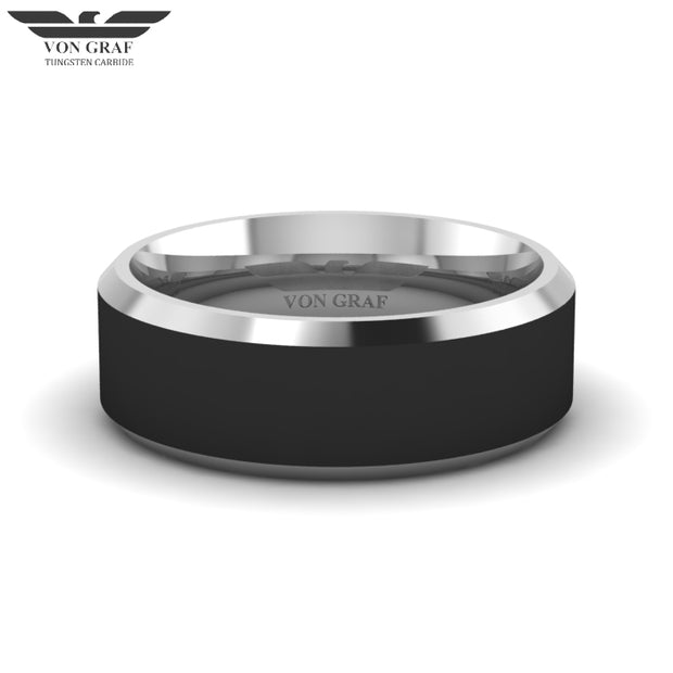 Jet PVD Tungsten Carbide Luxury Fit Ring 8mm