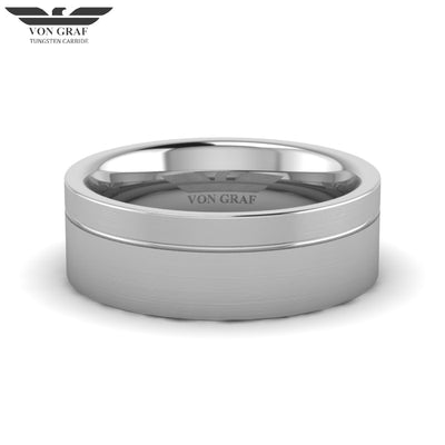 Tungsten Carbide Luxury Fit Ring 8mm