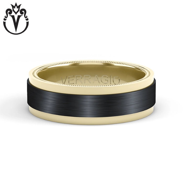 Black Titanium & Gold Ring 7mm